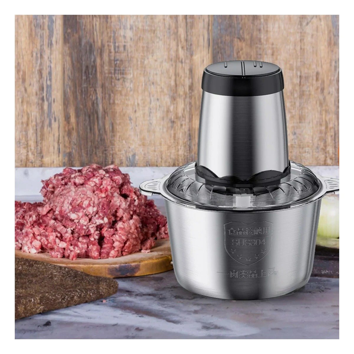 PACK2 CORTADOR ELECTRICO 3L PLATEADO POTENTE Y EFICIENTE PARA COCINA - 2