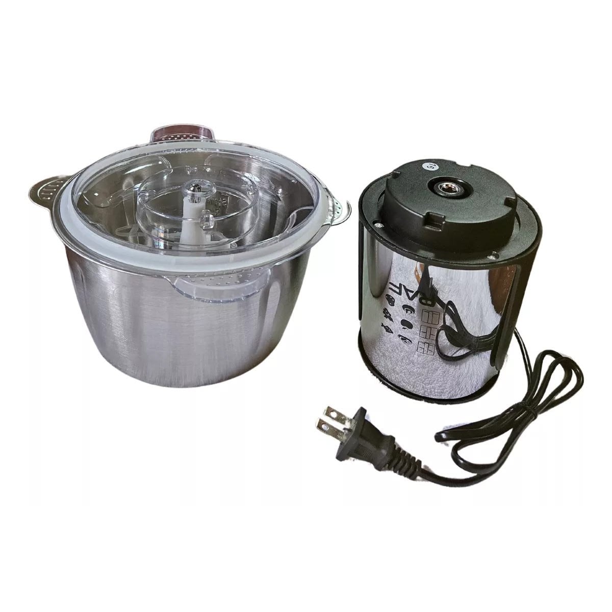 PACK6 PICADOR COMPACTO DE ALIMENTOS 3L PLATEADO PARA RECETAS CASERAS Y+REGALO STICKER - 2