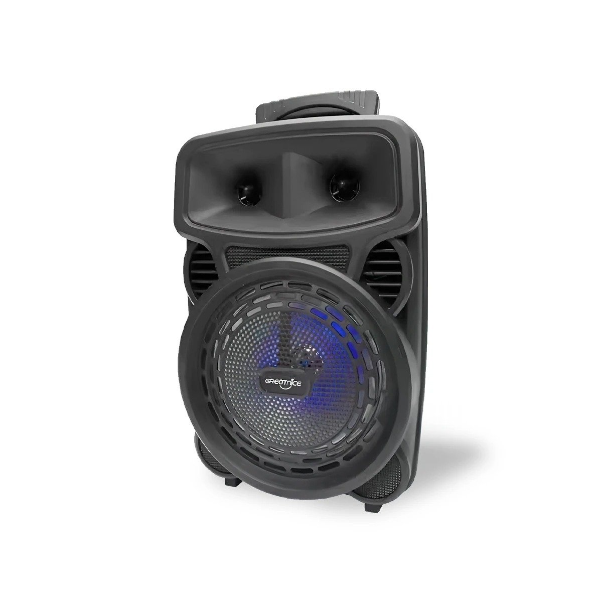 PACK2 SISTEMA CON LUCES LED DE OCHO PULGADAS CON MICROFONO Y CONTROL NEGRO Y+REGALO STICKER - 2
