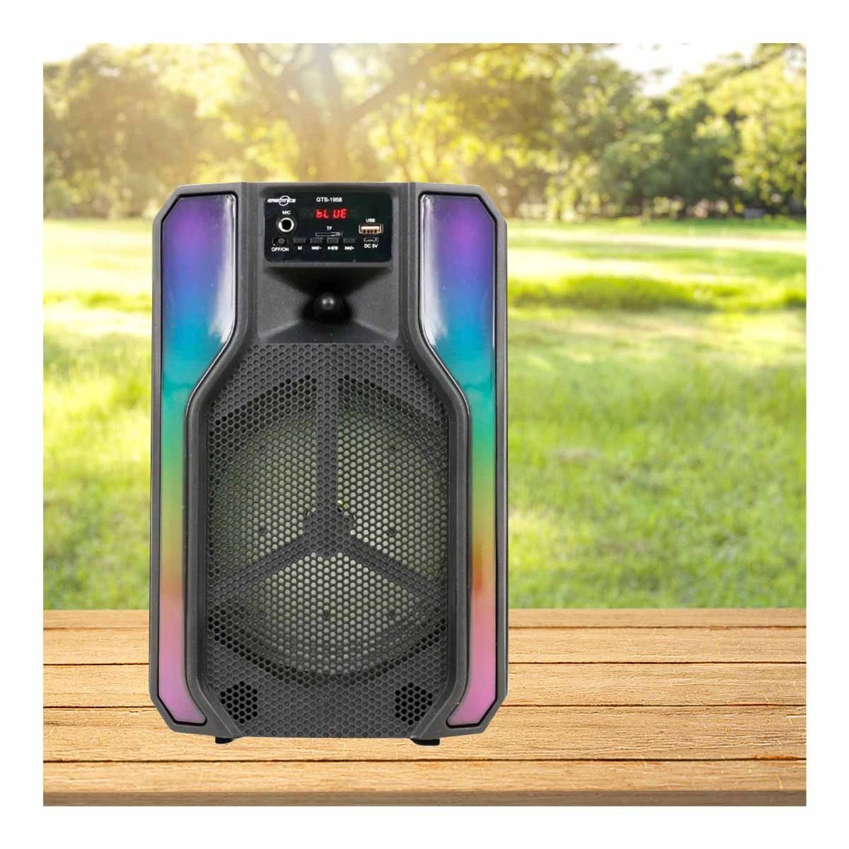 PACK4 BOCINA CON LUCES LED Y RUEDAS CON MICROFONO DE 8 PULGADAS SONIDO POTENTE Y+REGALO STICKER - 3