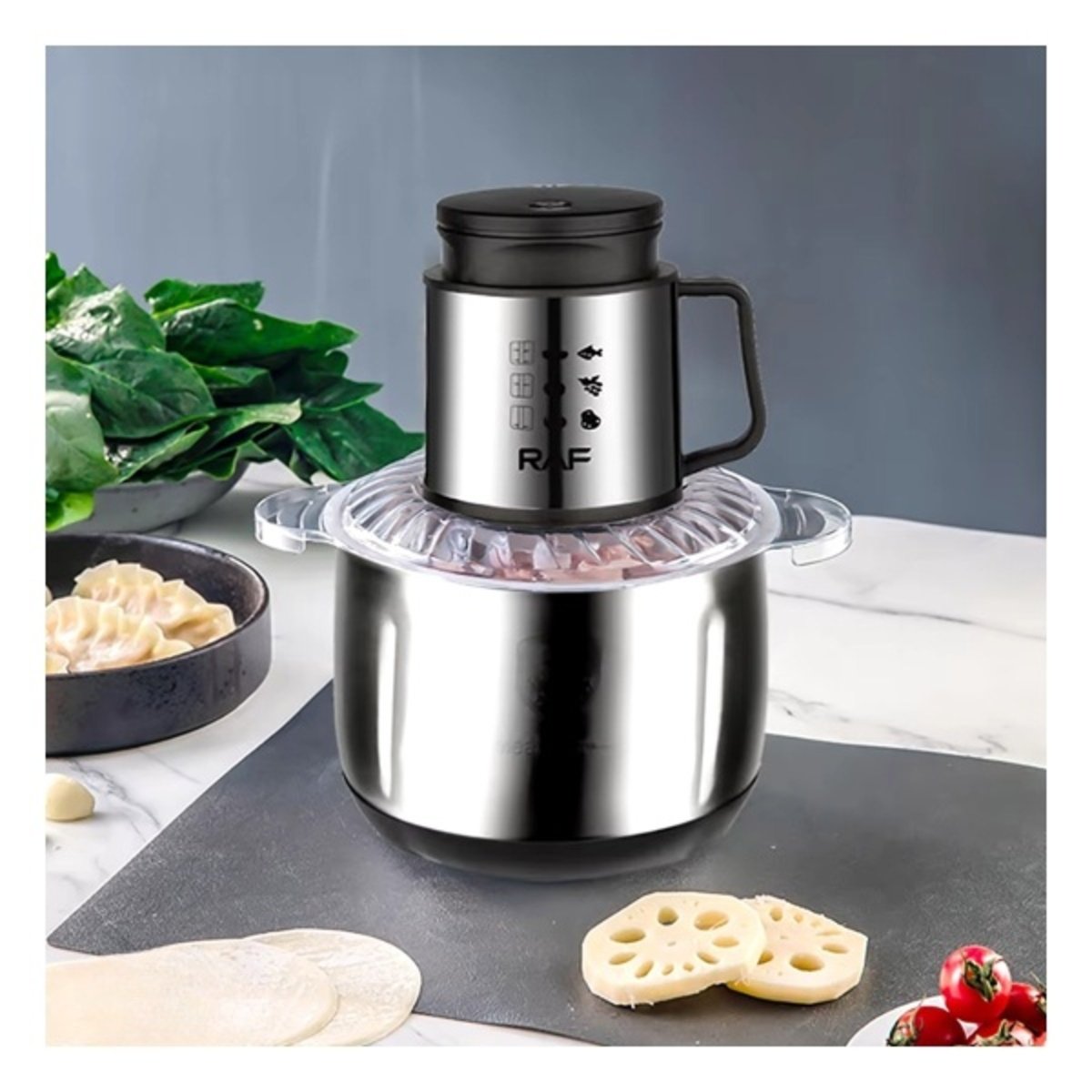 APARATO PROCESADOR RAF PICATODO POTENTE PARA COCINA Y+PAPEL REGALO - 2