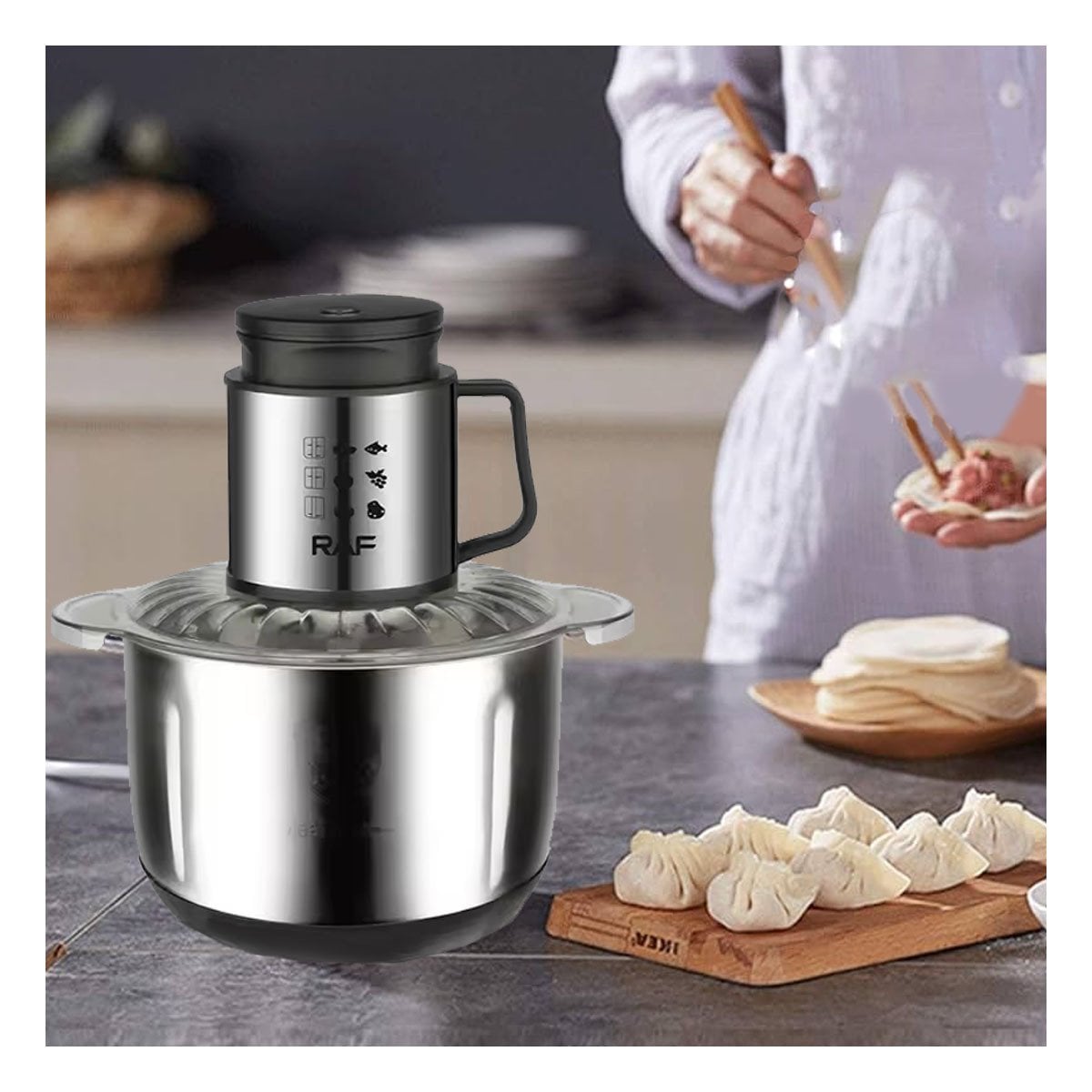 APARATO PROCESADOR RAF PICATODO POTENTE PARA COCINA Y+PAPEL REGALO - 3