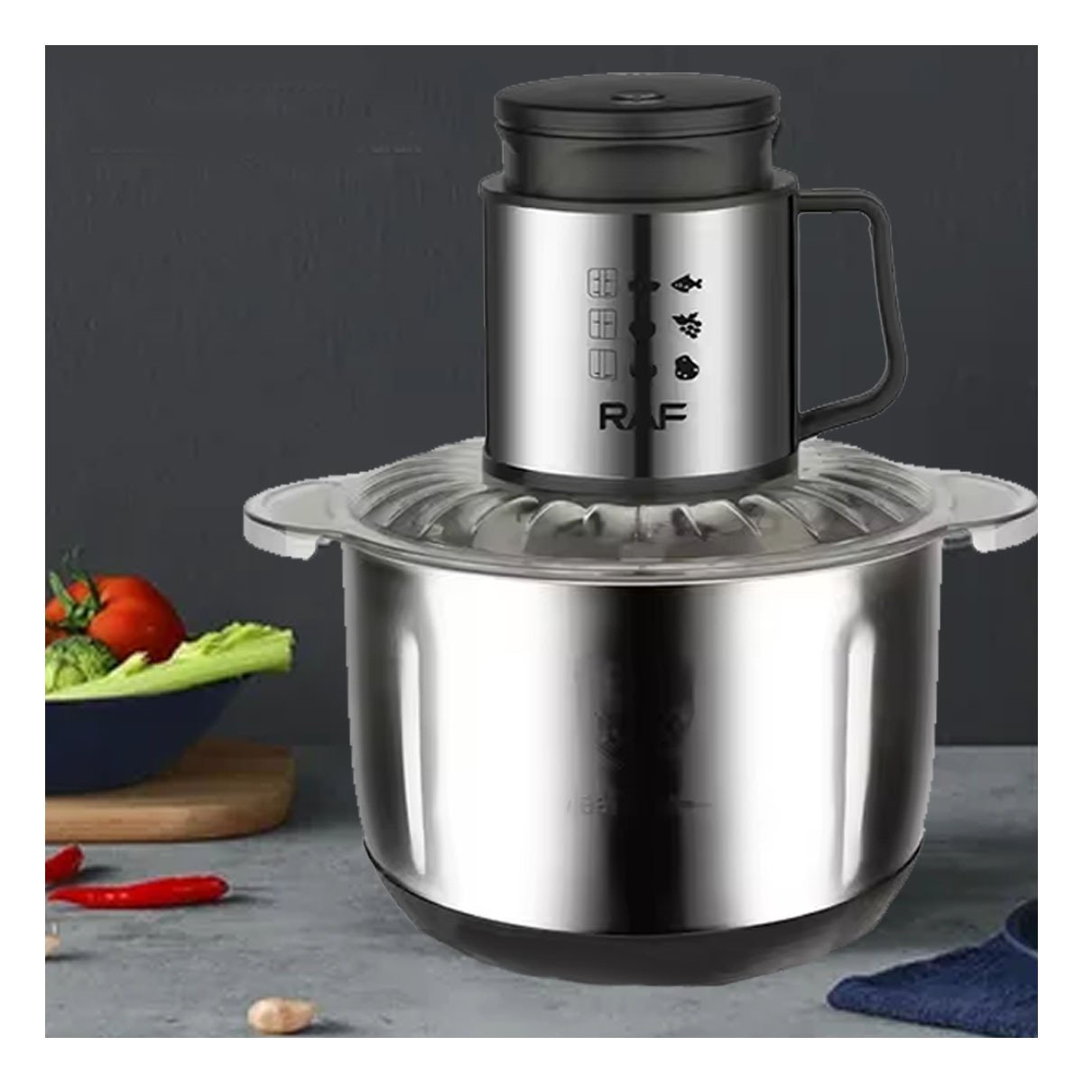 APARATO PROCESADOR RAF PICATODO POTENTE PARA COCINA Y+PAPEL REGALO - 5