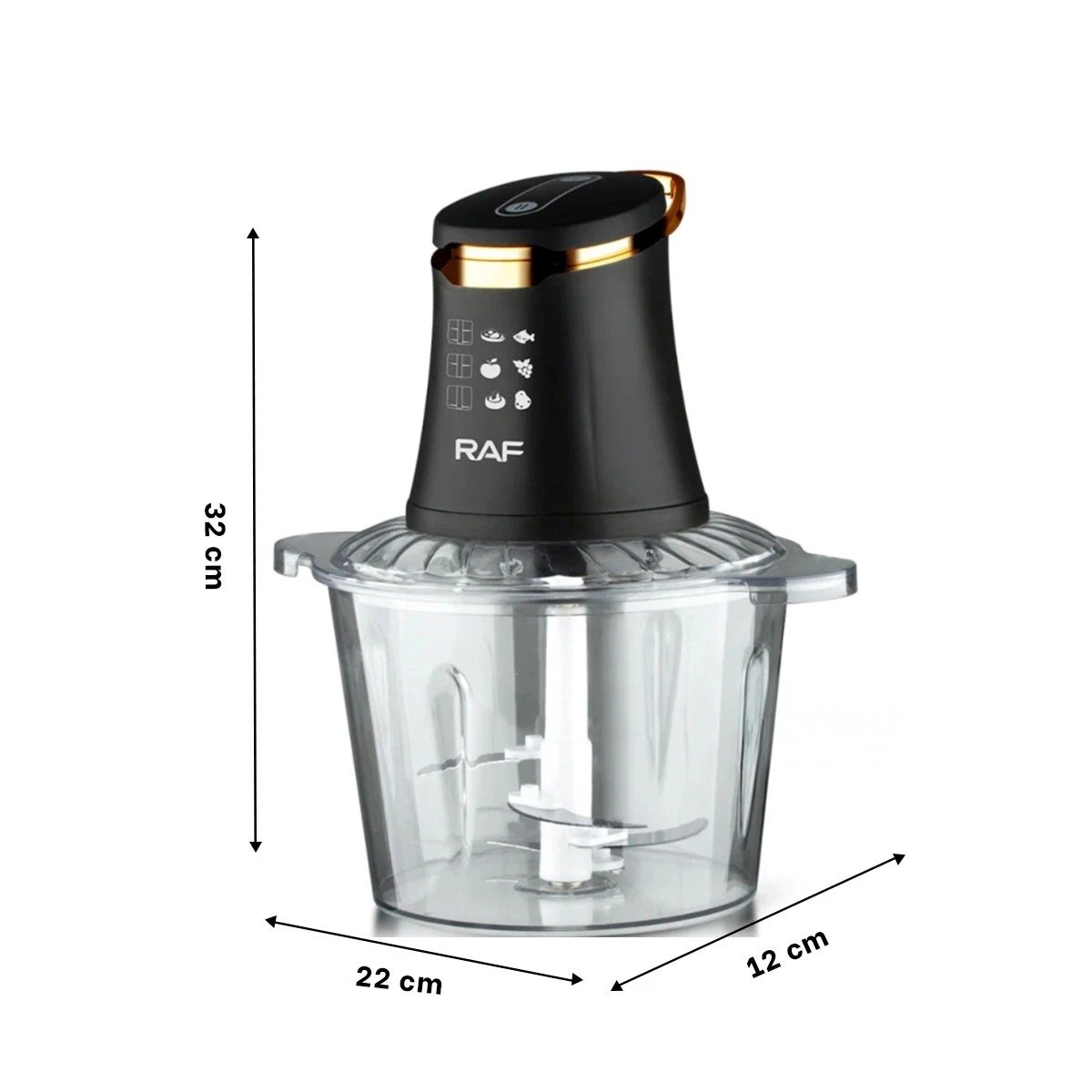PACK6 ELECTRODOMESTICO MODERNO CON 4 CUCHILLAS NEGRO PARA COCINA - 4