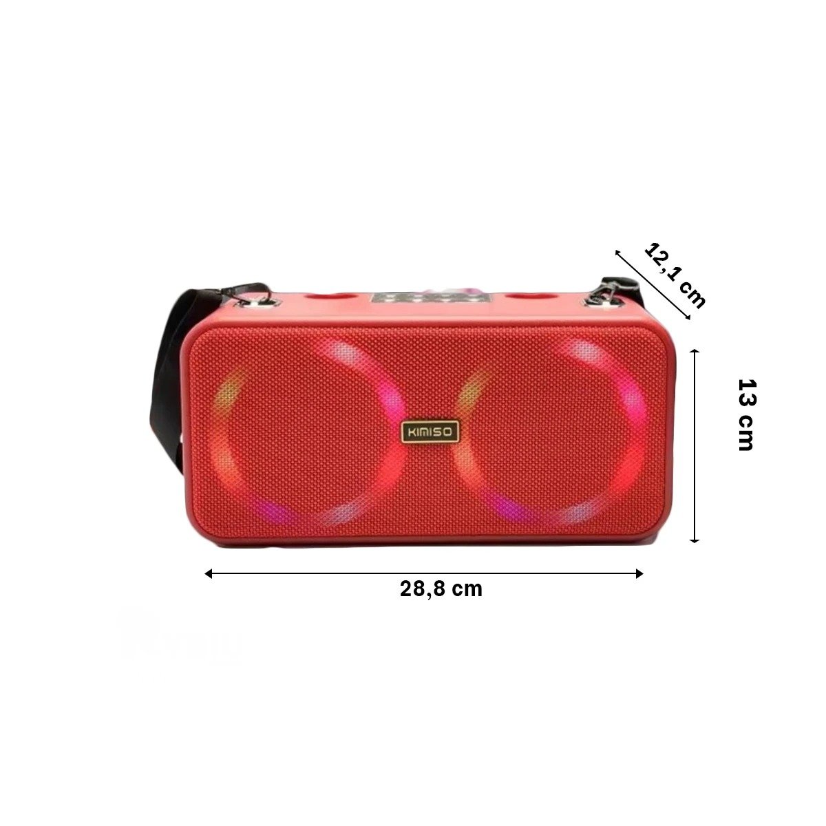 PACK2 DISPOSITIVO DURADERO CON CORREA Y DOS MICROFONOS ROJO DE PLASTICO ELEGANTE Y+PAPEL REGALO - 4