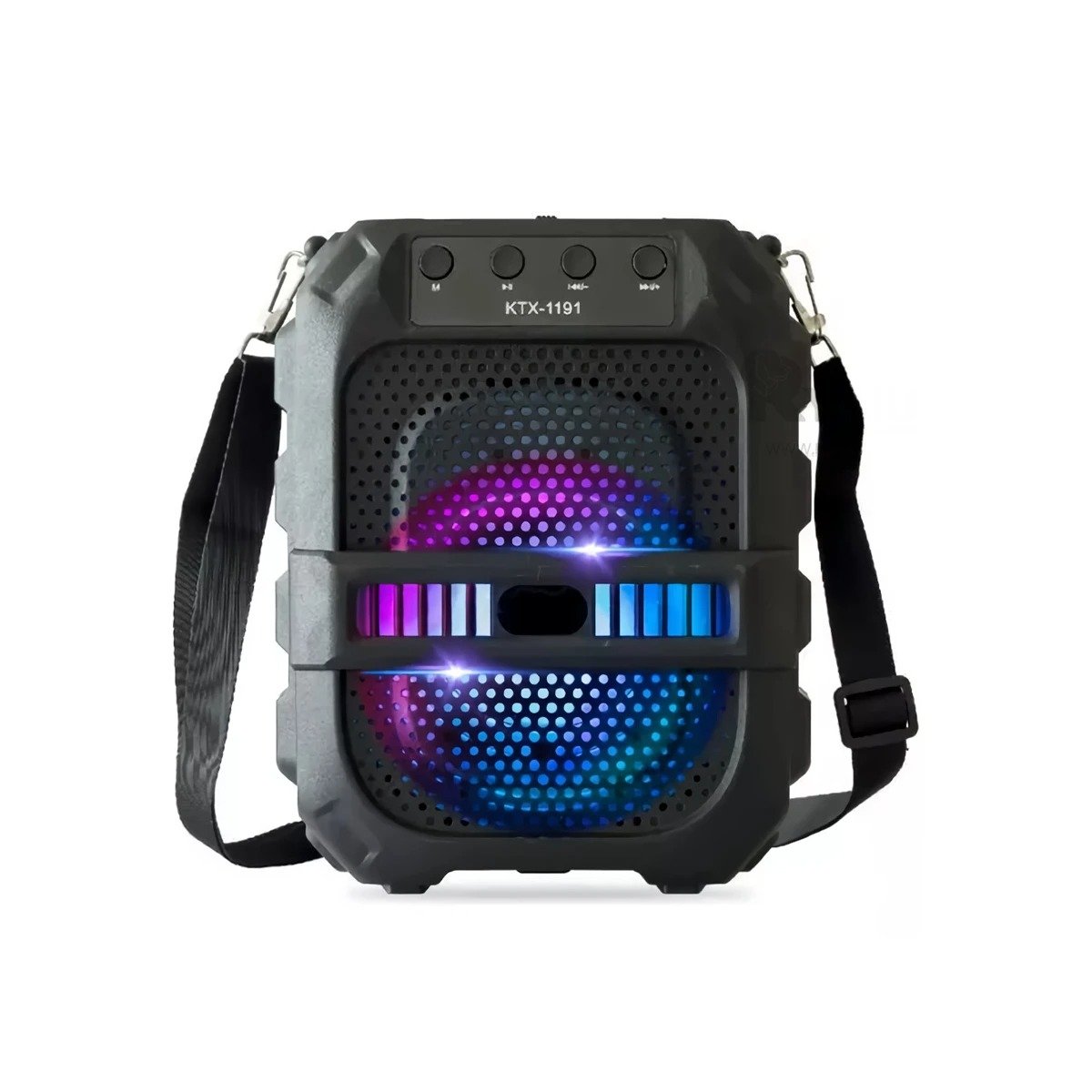 PACK2 BOCINA DE SONIDO POTENTE CON CORREA DE PLASTICO NEGRO DE 6,5 PULGADAS Y+REGALO STICKER - 2