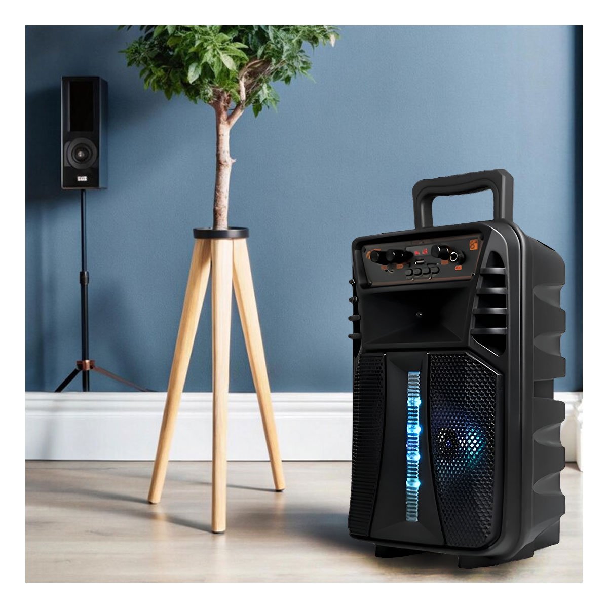 PACK2 EQUIPO CON MICROFONO DE 8 PULGADAS DE PLASTICO NEGRO DE SONIDO PURO Y+PAPEL REGALO - 5