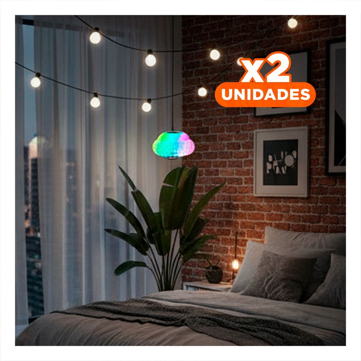 PACK2 ILUMINACION LED BOCINA BLUETOOTH SMART MUSICAL CON RGB Y SONIDO Y+REGALO STICKER - 1
