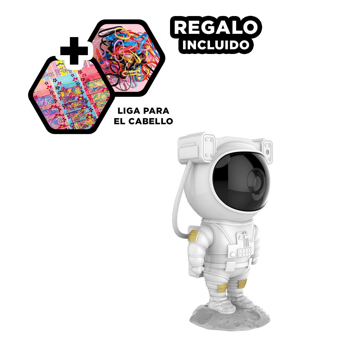 LUZ GALACTICA DE ASTRONAUTA BLANCO PARA AMBIENTE DE HOGAR PROYECTOR DE ABS Y+POST IT - 5