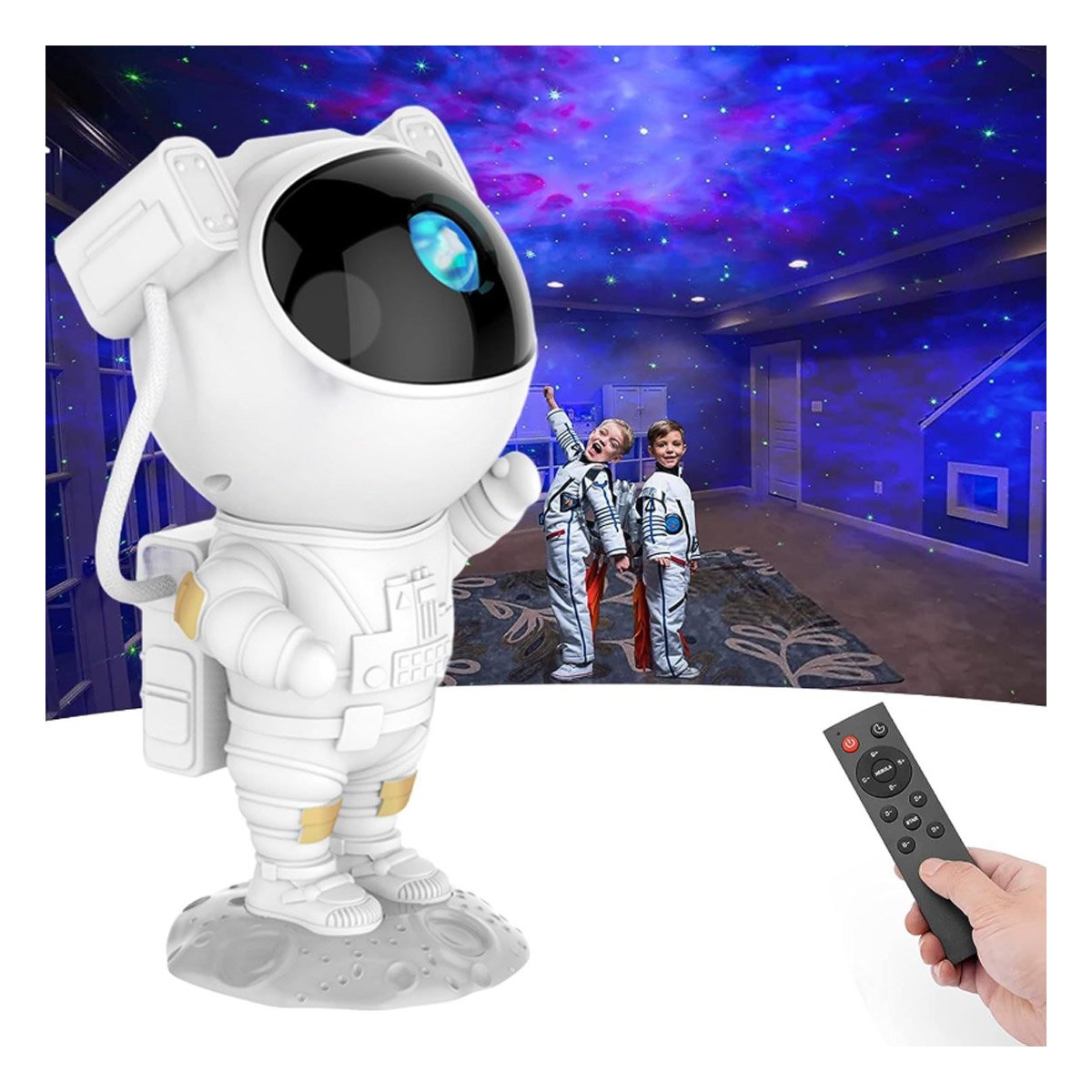 EQUIPO DE GALAXIAS BLANCO PARA REGALO DE CASA ASTRONAUTA PROYECTOR DE ABS Y+PAPEL REGALO - 3