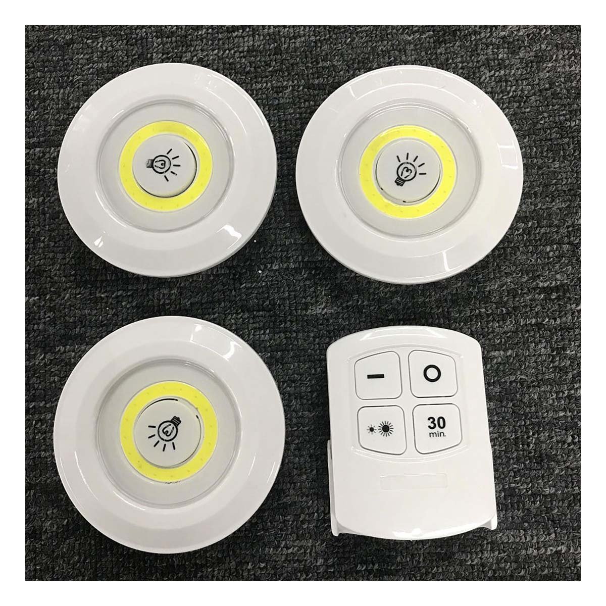 PACK2 KIT DE LUCES LED DE 3 BLANCO CON CONTROL INALAMBRICO PARA HOGAR Y CASA - 4