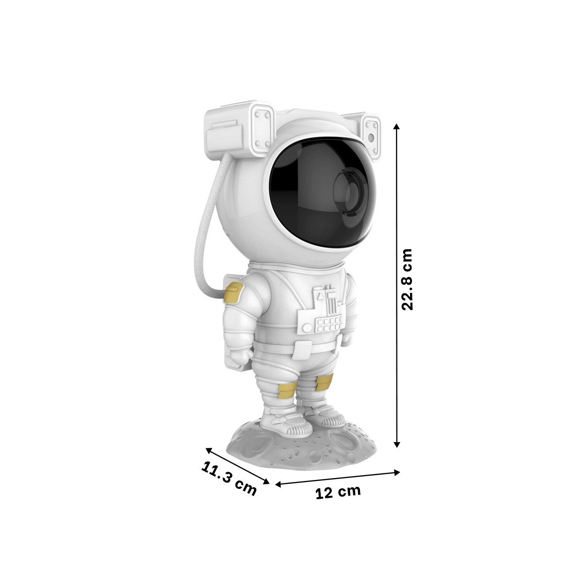 PACK2 EQUIPO ESPACIAL DE ASTRONAUTA BLANCO PARA SALA DE JUEGOS PROYECTOR DE ABS Y+PAPEL REGALO - 2