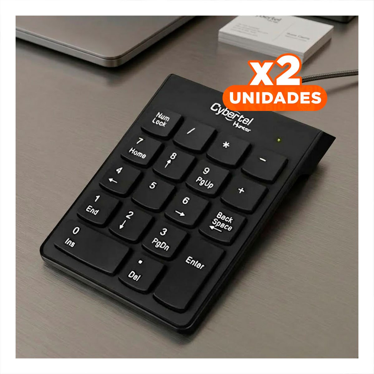 PACK2 TECLADO NUMERICO HUNTER NEGRO DE TACTO SUAVE PARA LARGAS HORAS DE OFICINA - 1