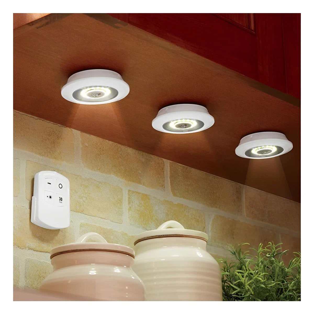 PACK2 JUEGO DE LUCES LED DE 3 CON CONTROL INALAMBRICO BLANCO PARA FIESTA Y+REGALO STICKER - 3