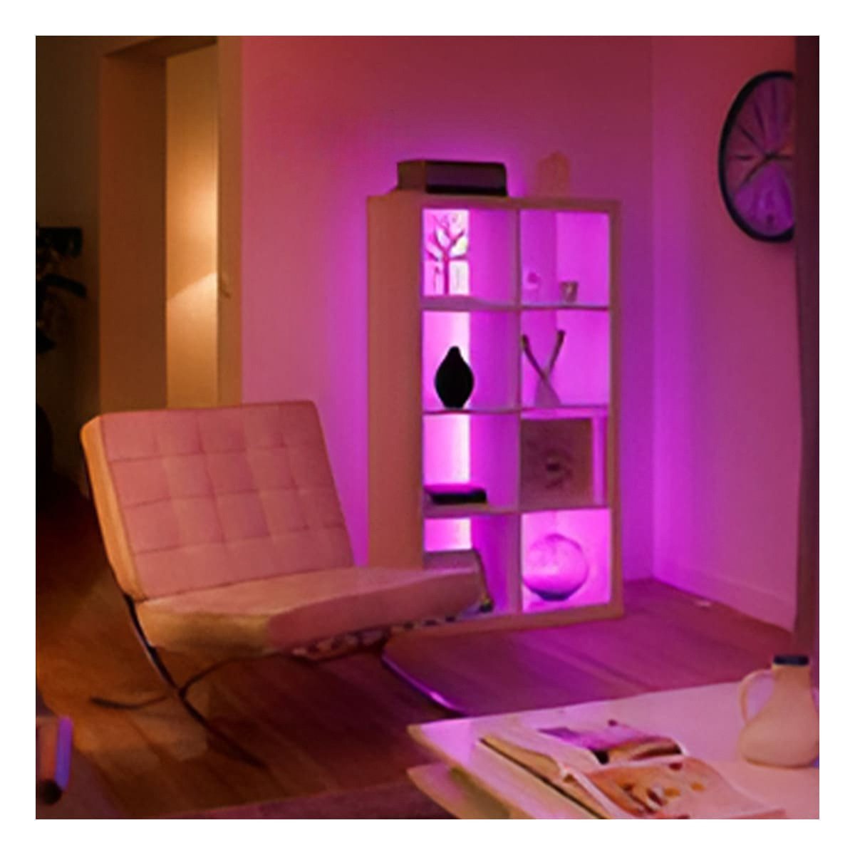 PACK6 BANDAS 5M LED BLUETOOTH PARA CELULAR Y ILUMINACION MODERNA EN DORMITORIO Y+REGALO STICKER - 3