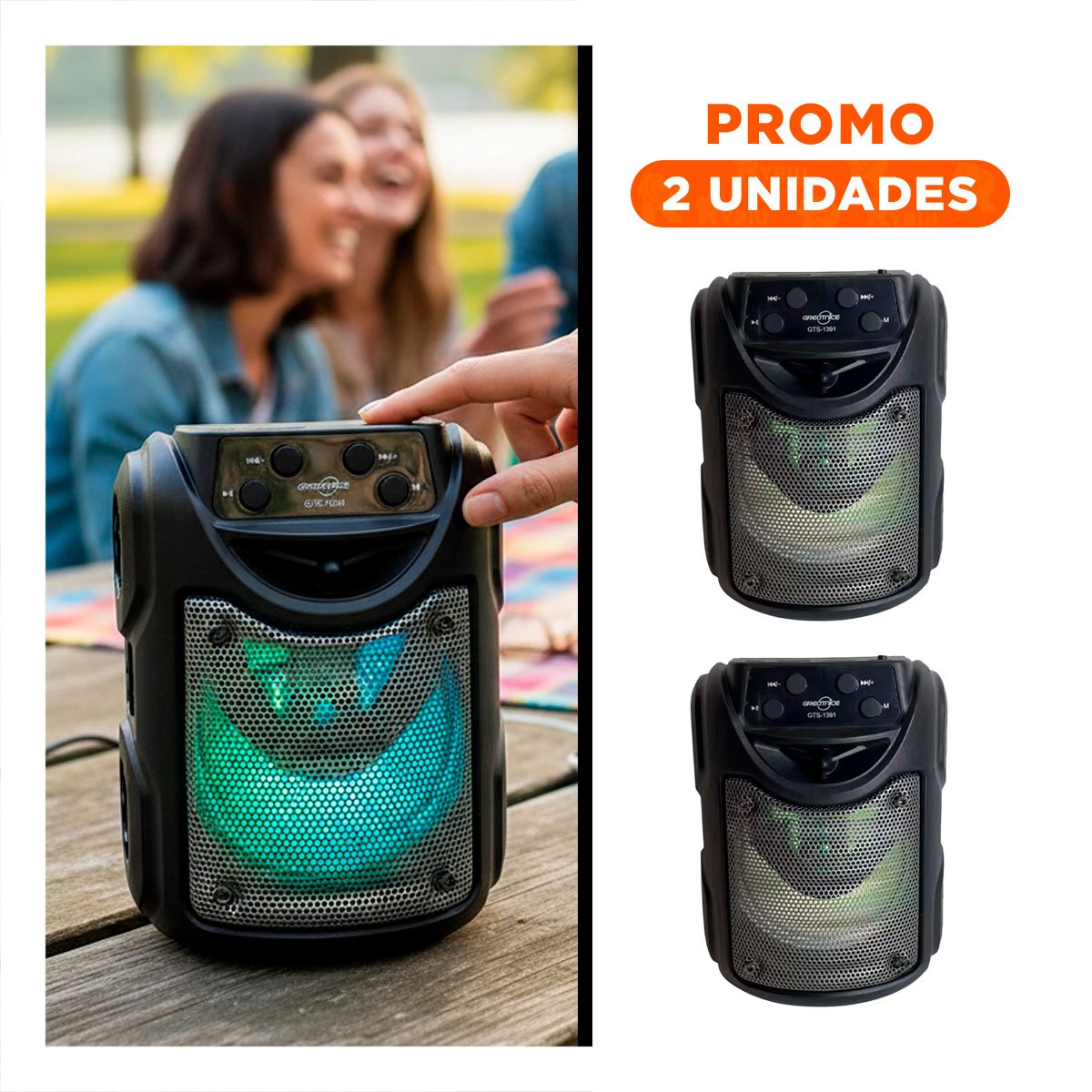 PACK2 ALTAVOZ PORTATIL 4' PARA CASA Y REUNIONES CON MUSICA - 1