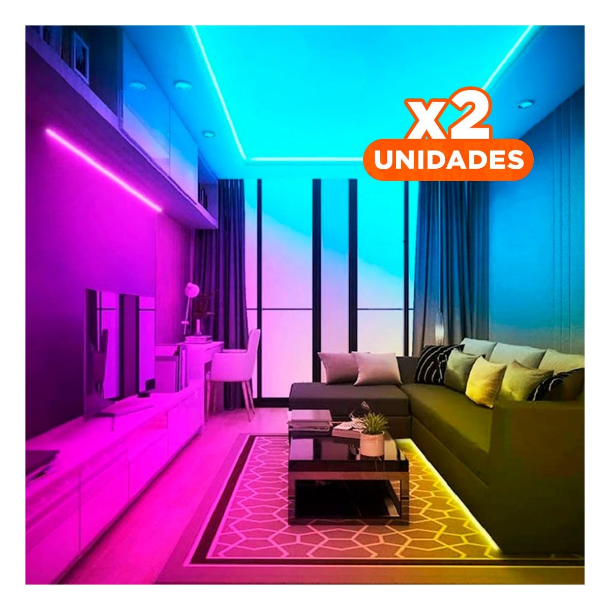 PACK2 CUERDA 5M LED BLUETOOTH PARA CELULAR Y ILUMINACION FESTIVA EN COMEDOR Y+REGALO STICKER - 1