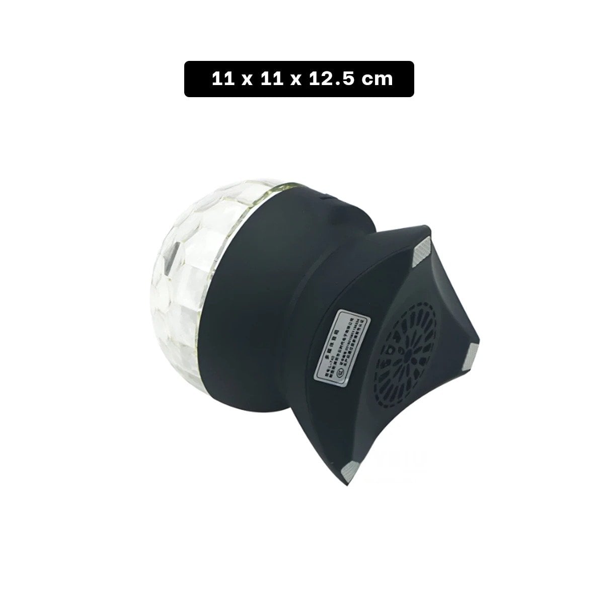PACK4 PARLANTE LED CON LAMPARA Y LUCES LED GIRATORIO COLOR NEGRO Y+REGALO STICKER - 4