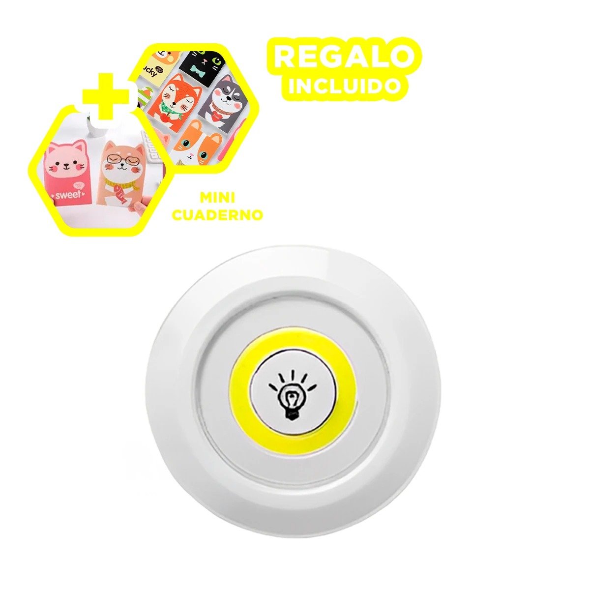 PACK DE LUCES LED DE 3 CON CONTROL INALAMBRICO BLANCO PARA CASA Y NAVIDAD Y+REGALO STICKER - 1