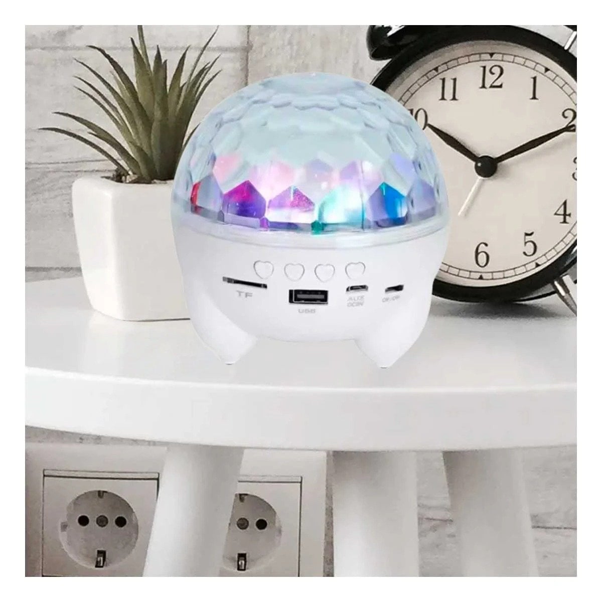 PACK6 SONIDO LAMPARA BLUETOOTH CON PROYECTOR DE EFECTOS COLOR BLANCO Y+PAPEL REGALO - 2