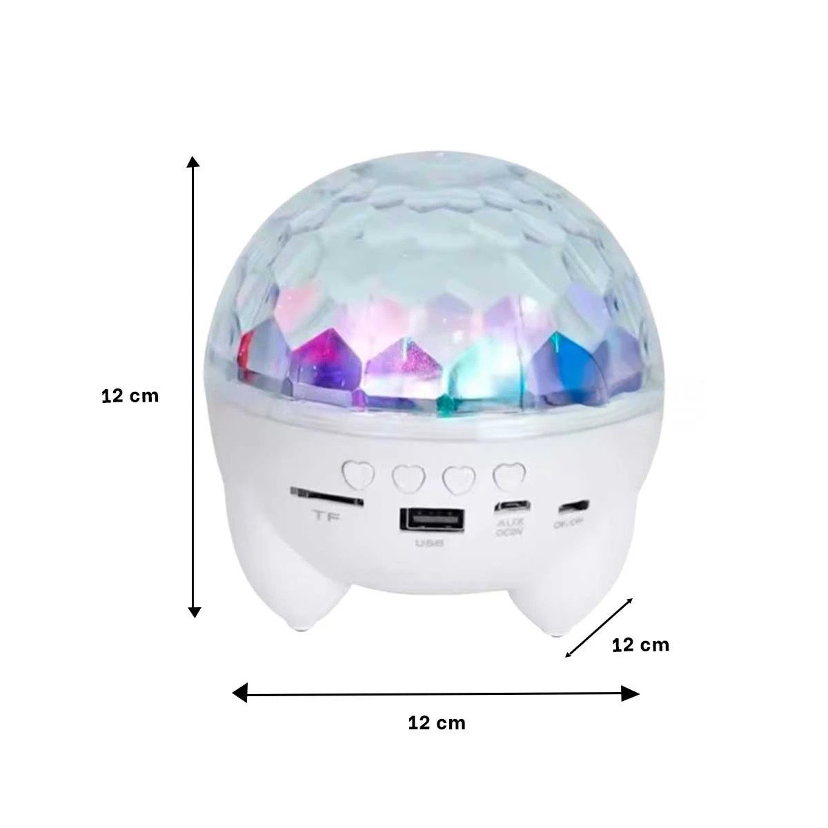 PACK6 SONIDO LAMPARA BLUETOOTH CON PROYECTOR DE EFECTOS COLOR BLANCO Y+PAPEL REGALO - 4