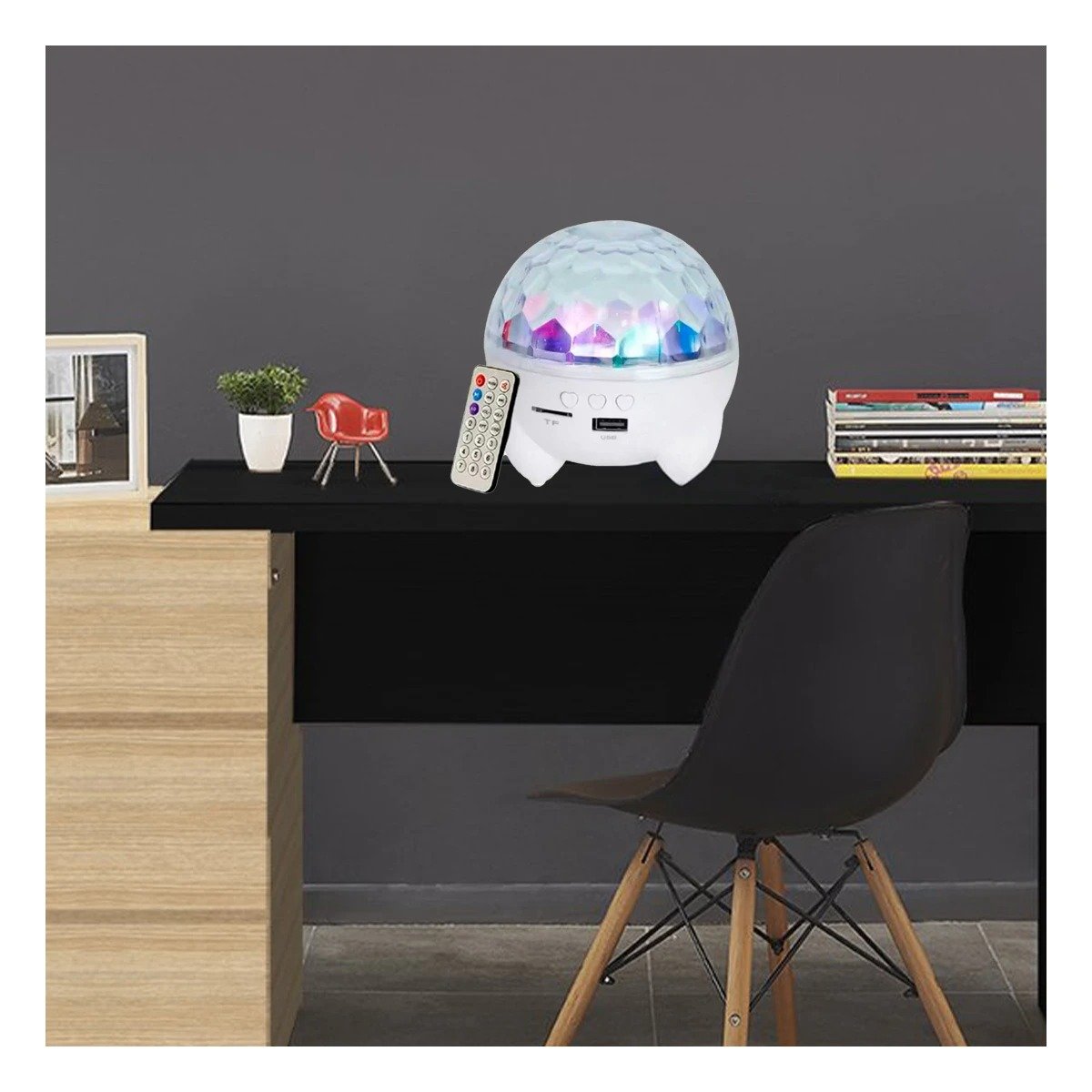 PACK6 SONIDO LAMPARA BLUETOOTH CON PROYECTOR DE EFECTOS COLOR BLANCO Y+PAPEL REGALO - 5