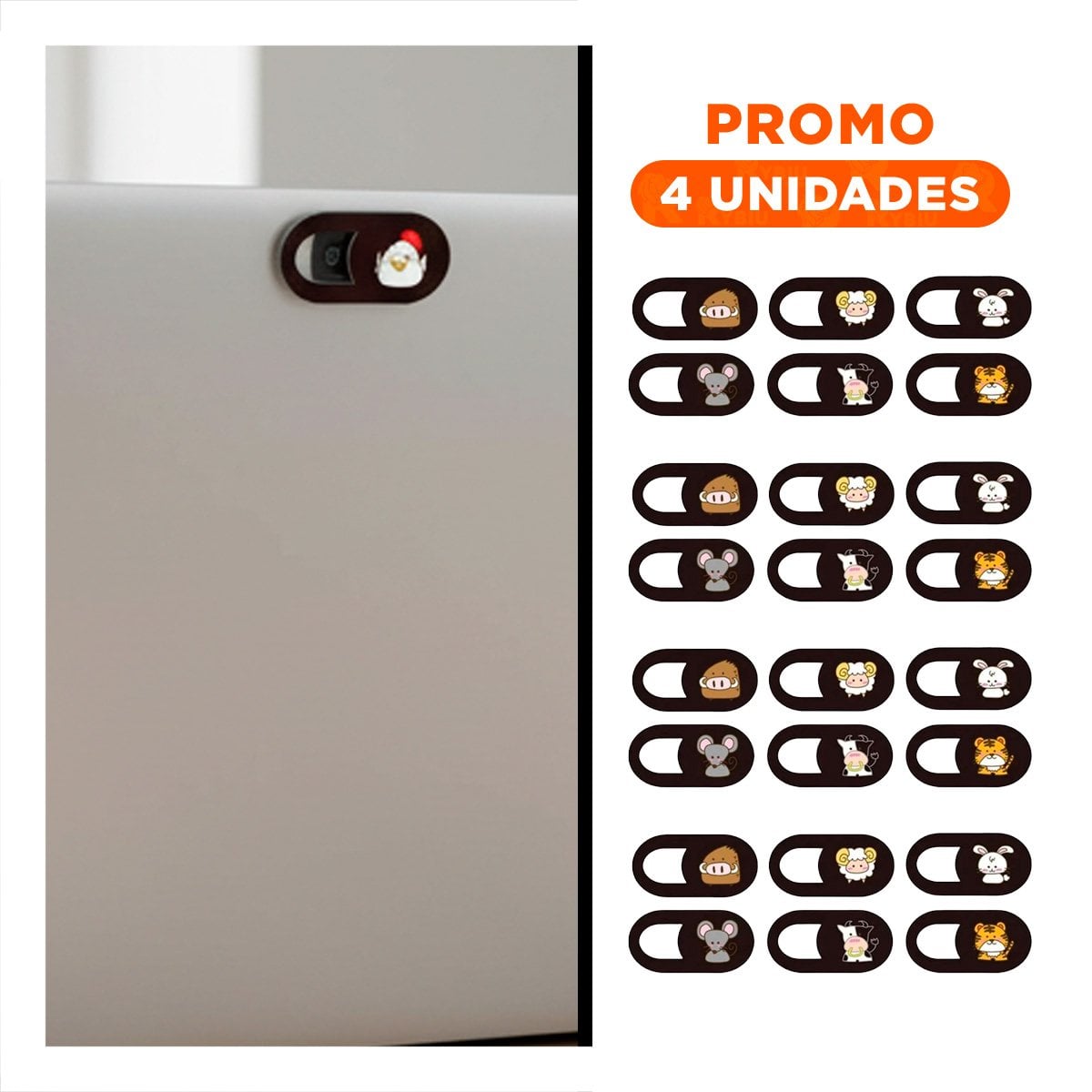 PACK2 CUBIERTA DE SEGURIDAD DE PLASTICO DE NEGRO PARA LENTE DE TABLET - 1