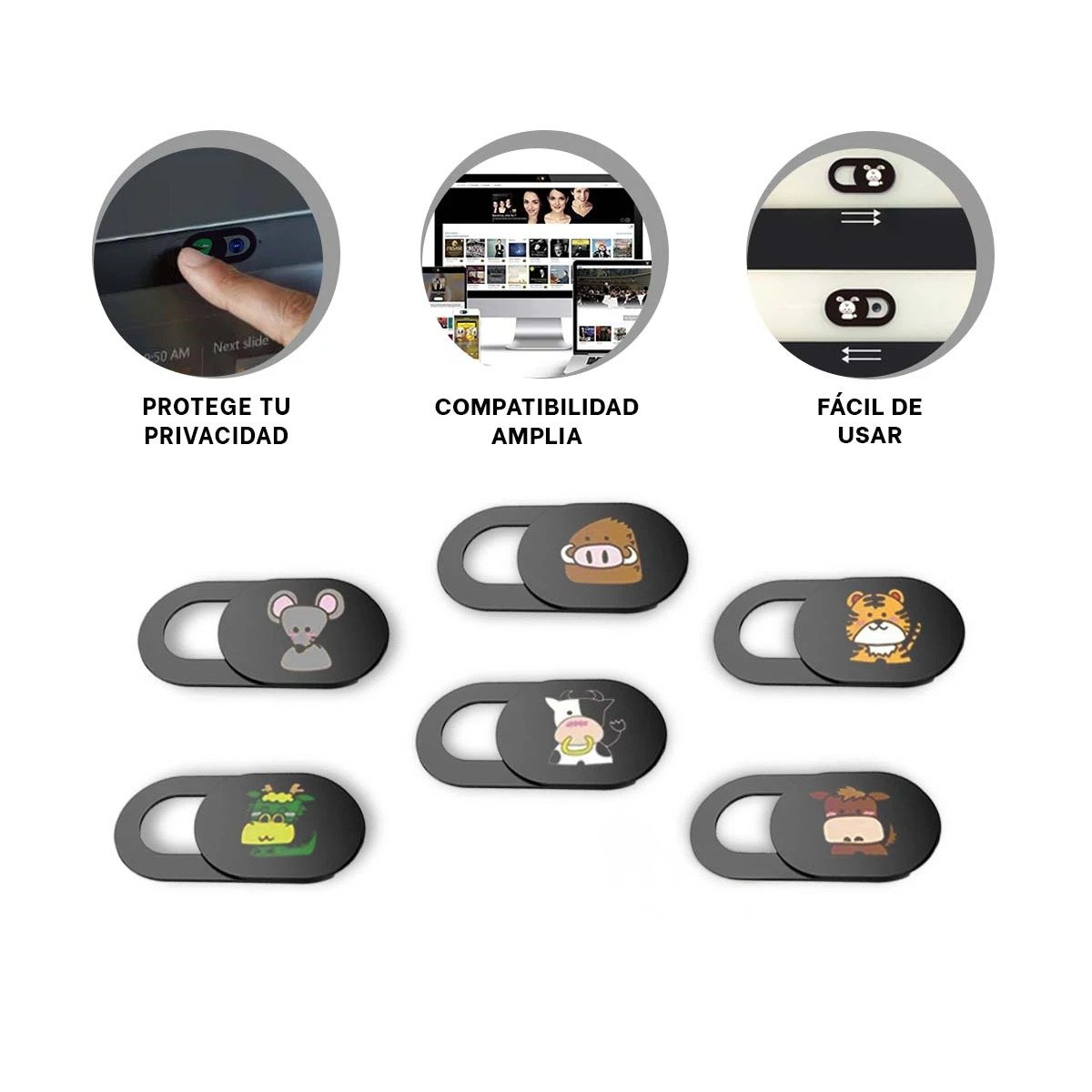 PACK2 CUBIERTA DE SEGURIDAD DE PLASTICO DE NEGRO PARA LENTE DE TABLET - 3
