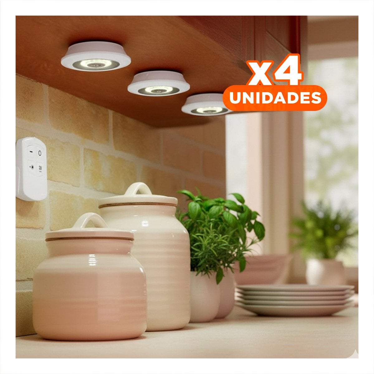PACK6 KIT DE LUCES LED DE 3 COLOR BLANCO CON CONTROL INALAMBRICO PARA NAVIDAD Y+PAPEL REGALO - 1