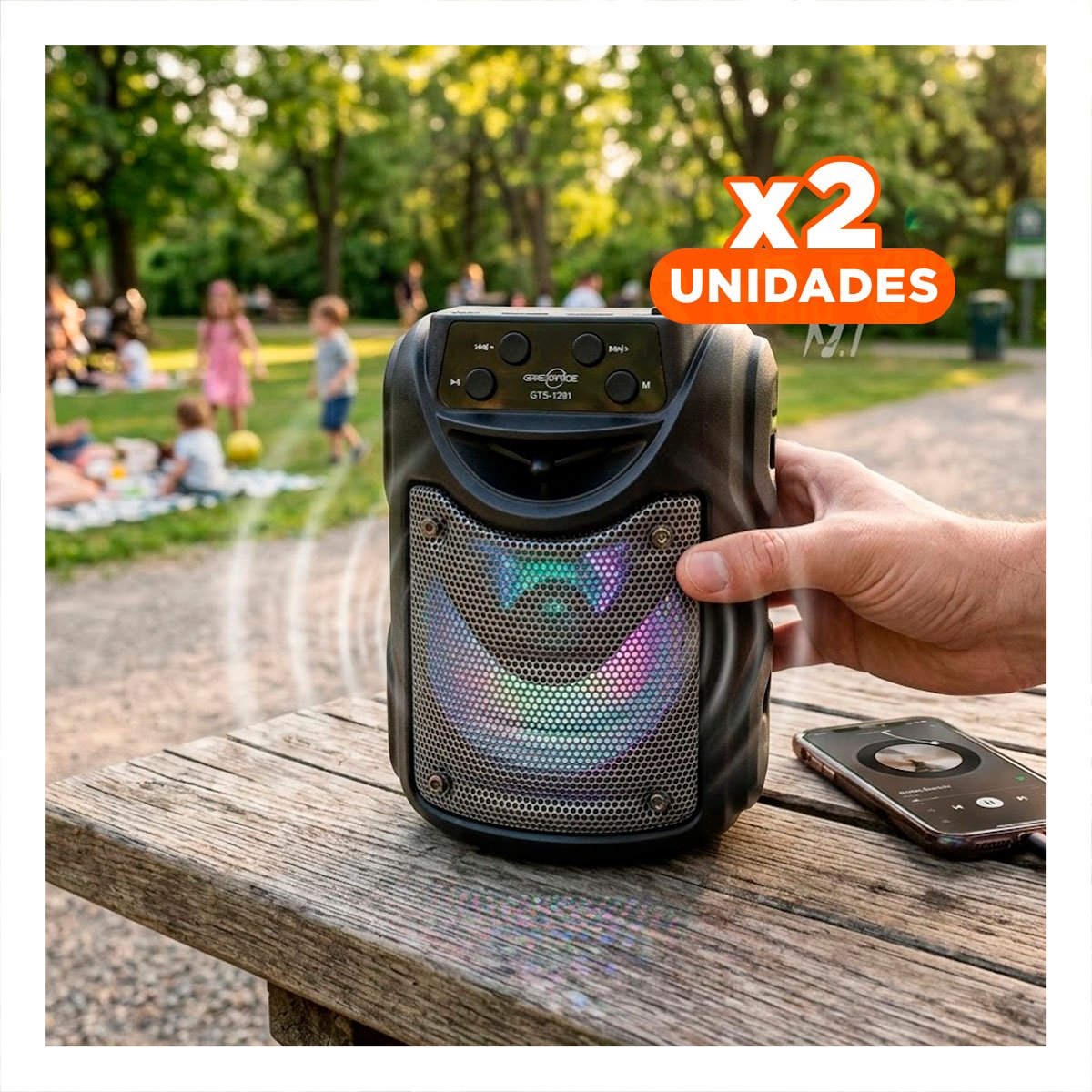 PACK2 REPRODUCTOR COMPACTO 4' PARA HOGAR Y FIESTA CON SONIDO NÍTIDO Y+REGALO STICKER - 1
