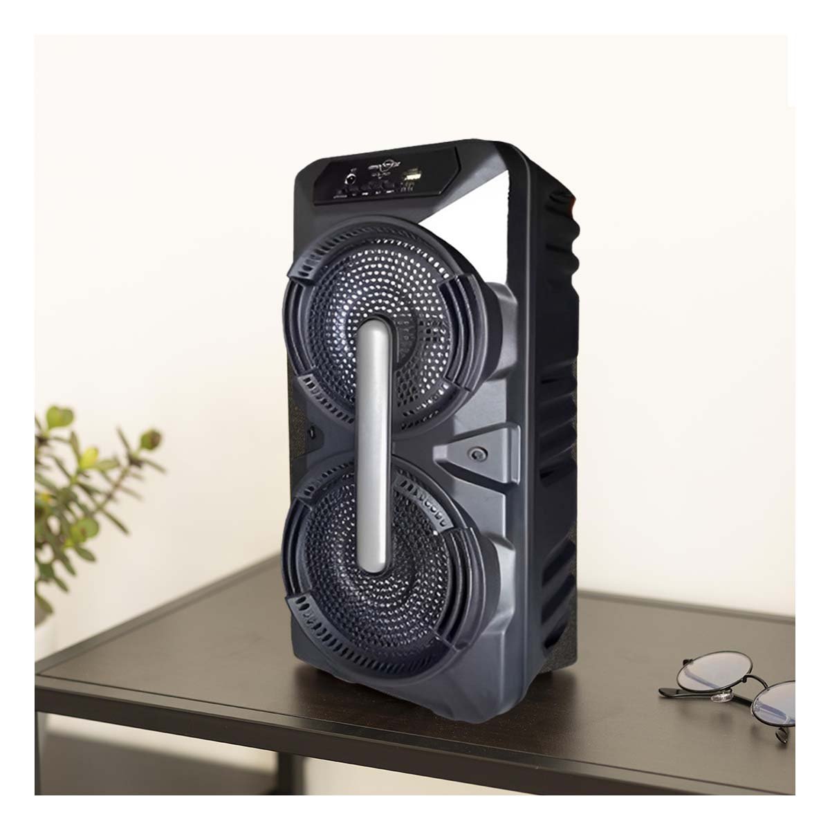 PACK2 ALTAVOZ INALAMBRICO NEGRO 8 PULGADAS CON MICROFONO Y SONIDO NITIDO - 3