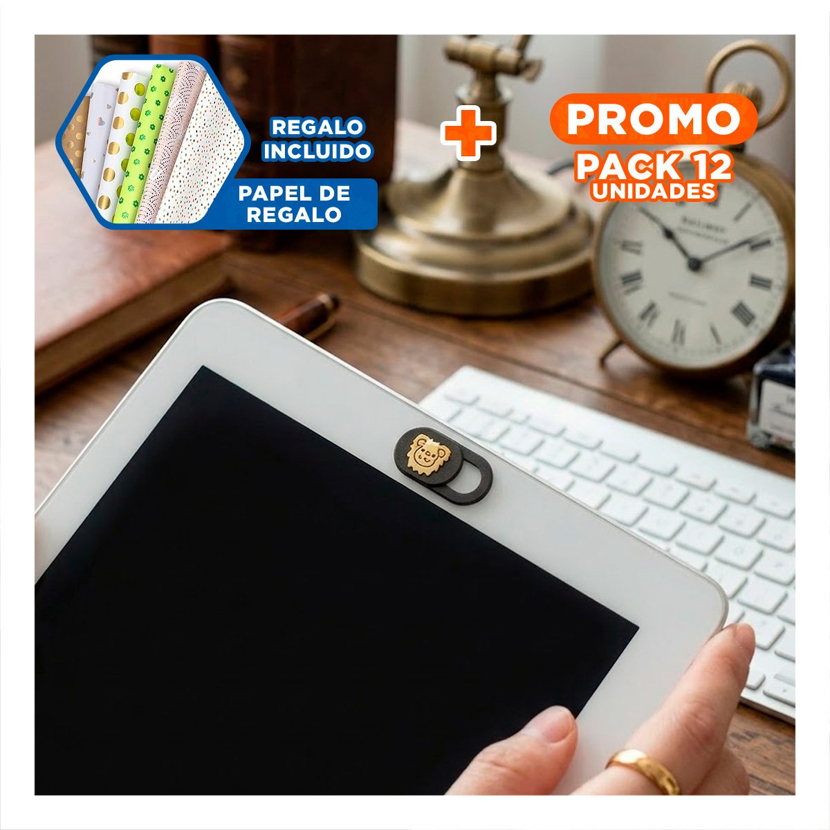 PACK4 BLOQUEADOR DE PRIVACIDAD CON ANIMALITOS DE PLASTICO PARA CELULAR Y LAPTOP - 1