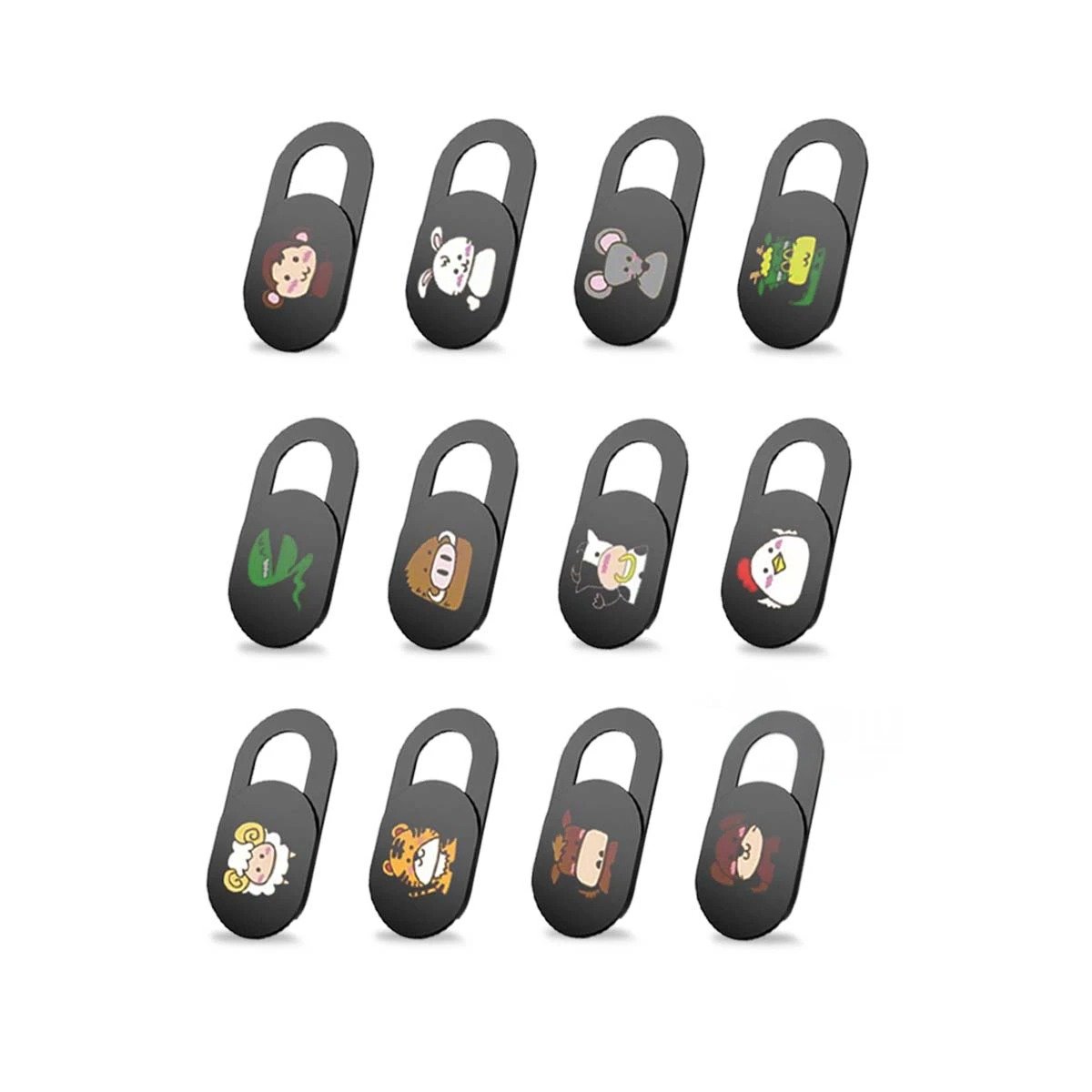 PACK4 BLOQUEADOR DE PRIVACIDAD CON ANIMALITOS DE PLASTICO PARA CELULAR Y LAPTOP - 3