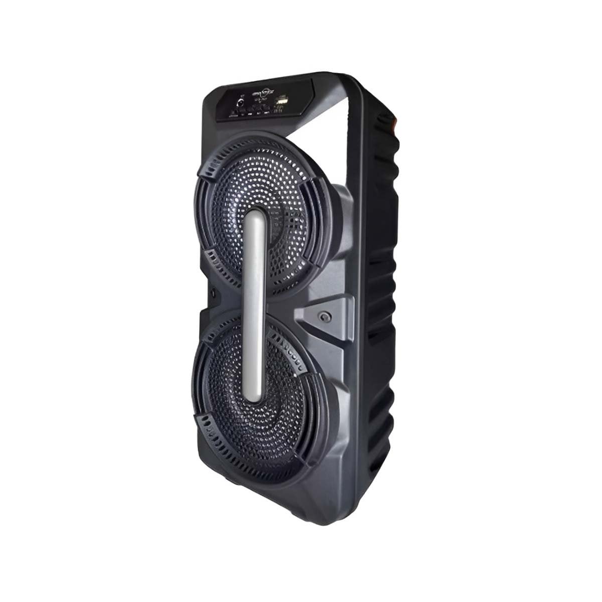 ALTAVOZ PORTATIL NEGRO 8 PULGADAS CON MICROFONO Y BATERIA DURADERA Y+PAPEL REGALO - 1