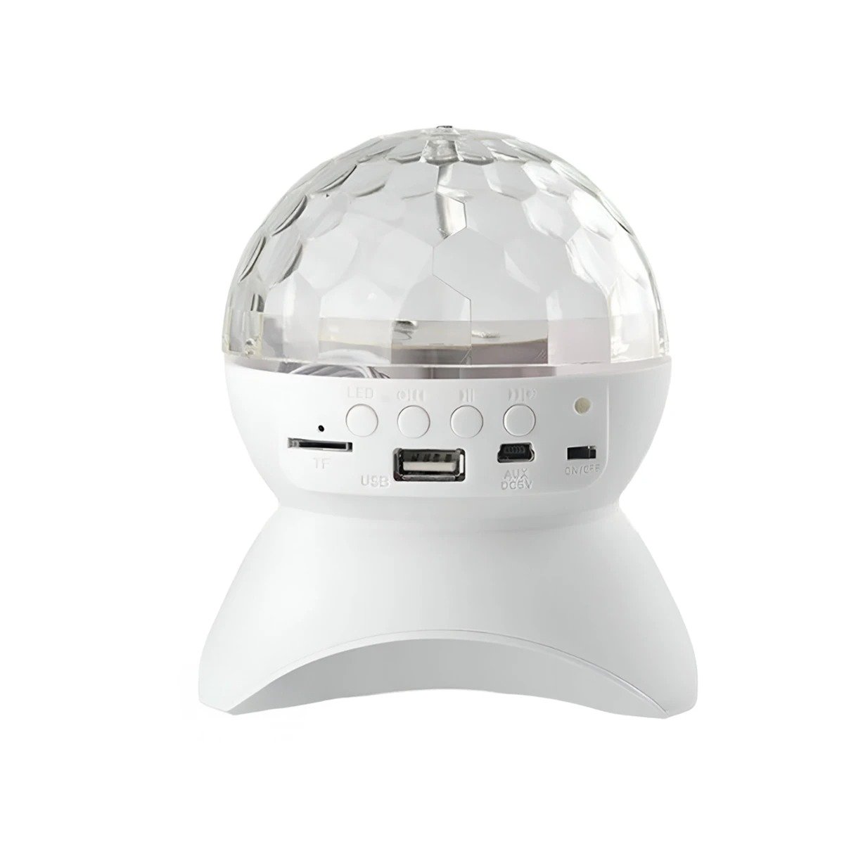 PACK2 PARLANTE PORTATIL CON LUCES LED GIRATORIO Y LAMPARA COLOR BLANCO Y+REGALO STICKER - 2