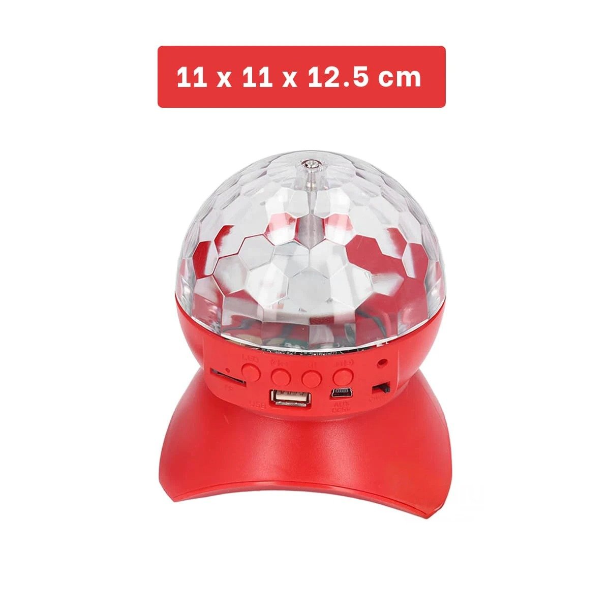PACK2 ALTAVOZ PORTATIL CON LUCES LED GIRATORIO Y LAMPARA ROJO - 4