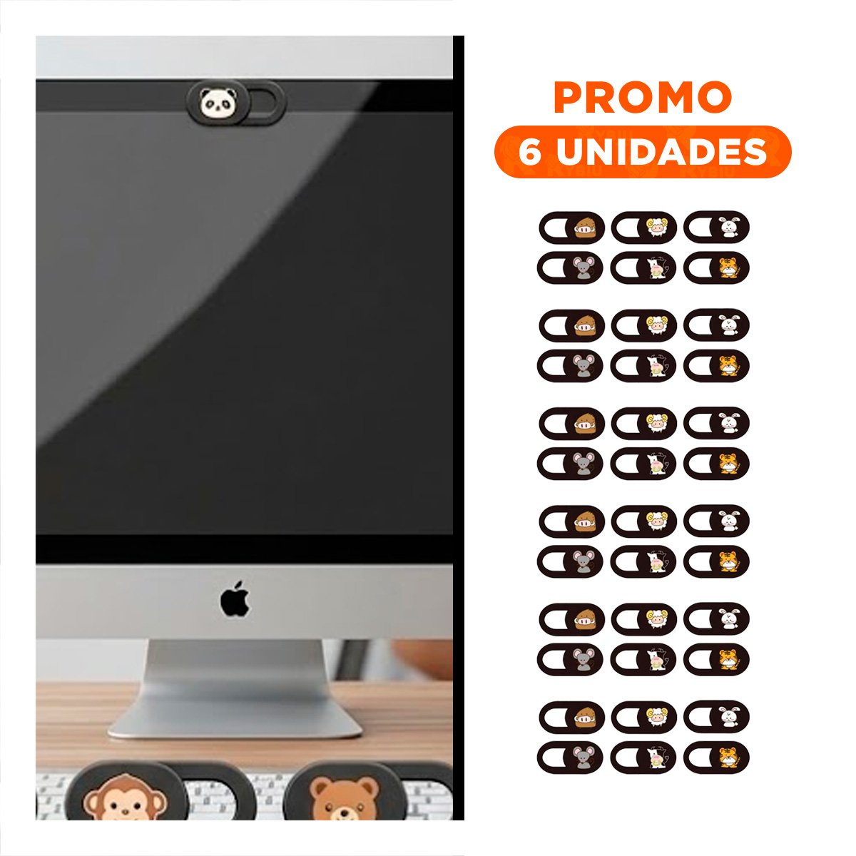 PACK4 ADHESIVO DE SEGURIDAD DE PLASTICO EN COLOR NEGRO PARA COMPUTADORA Y+PAPEL REGALO - 1
