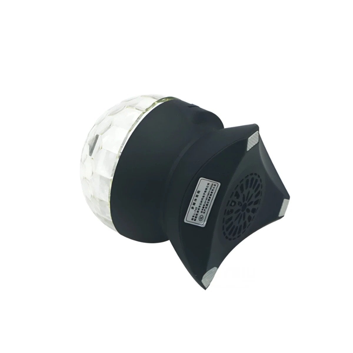 PACK6 BOCINA LED CON LUCES LED GIRATORIO Y LAMPARA NEGRO Y+REGALO STICKER - 2