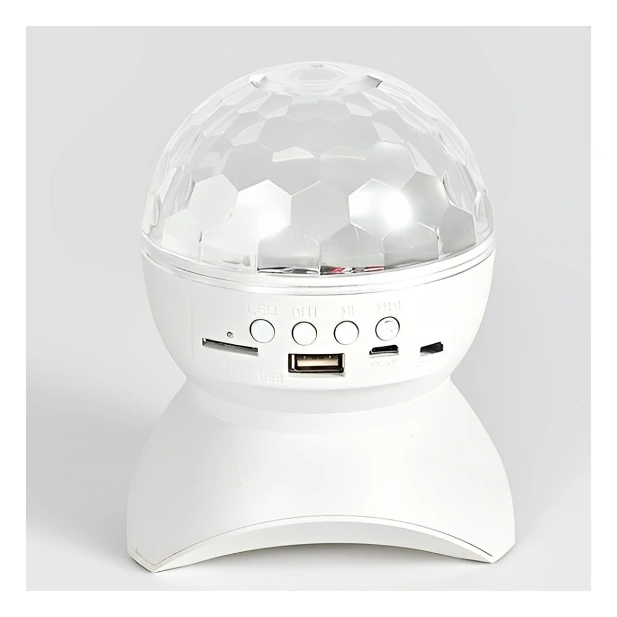 PACK2 ALTAVOZ FIESTA CON LUCES LED GIRATORIO Y LAMPARA COLOR BLANCO - 2