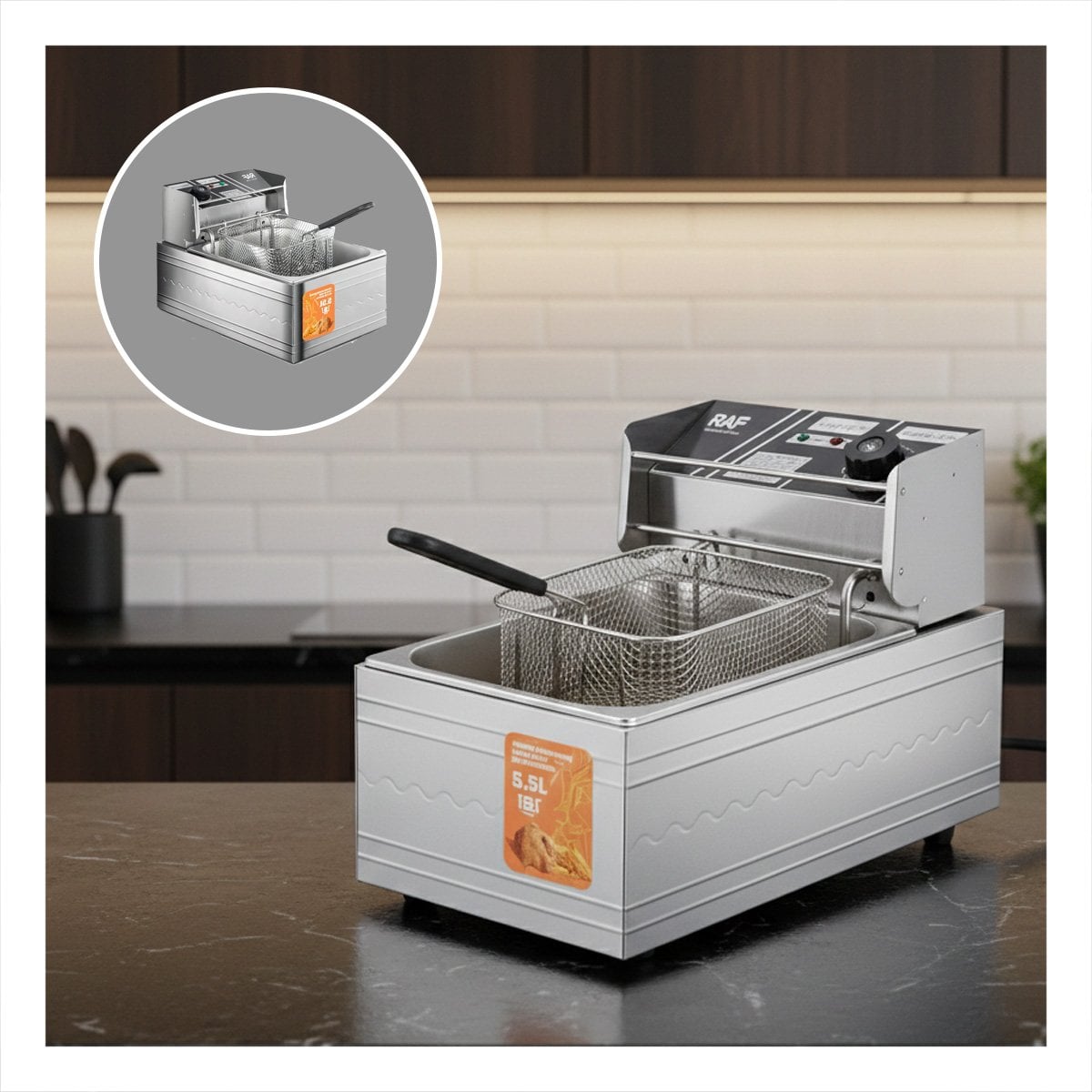 ELECTRODOMESTICO DE GRAN POTENCIA 5.5L DE COLOR PLATEADO PARA COCINA TOP YSTICKY - 2