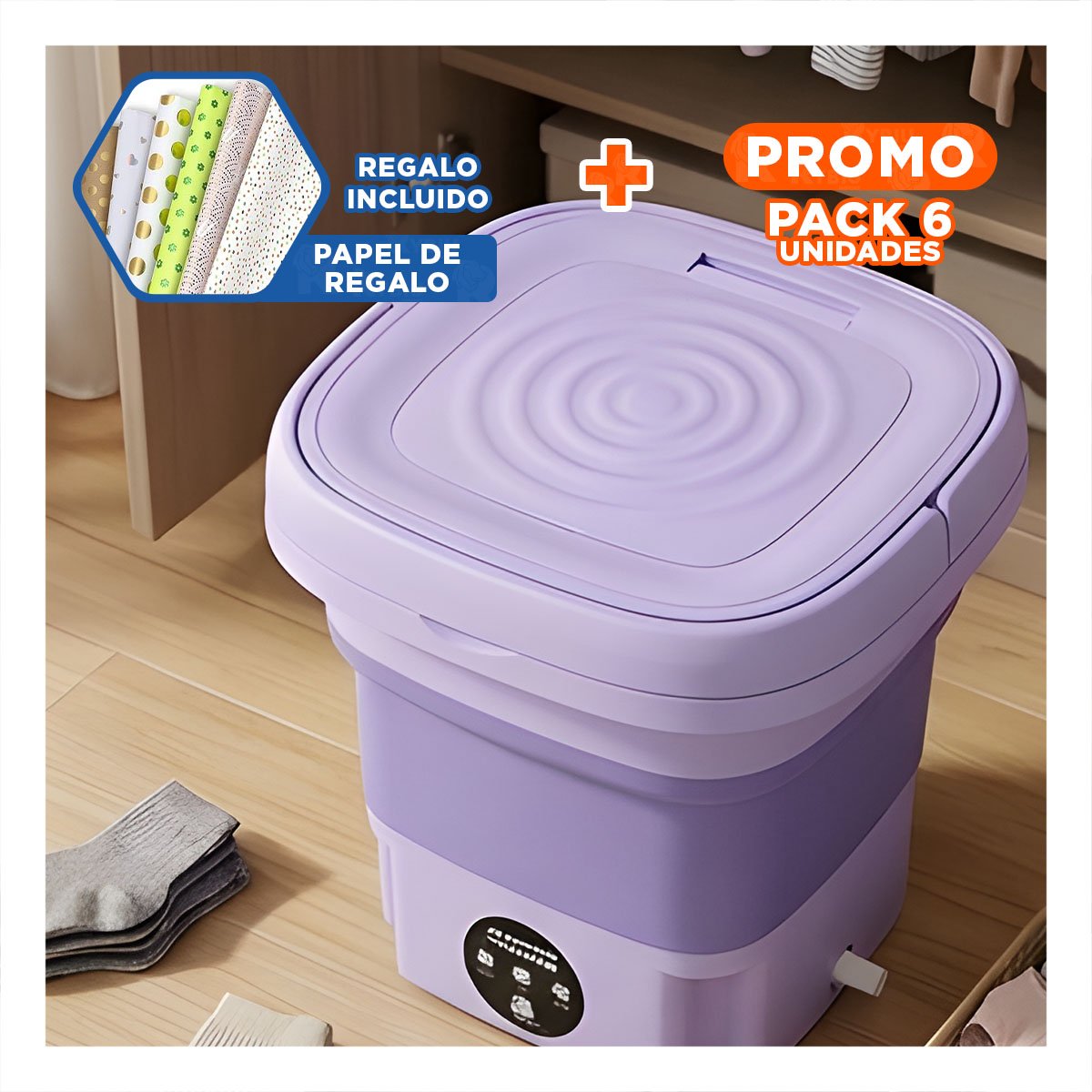 PACK6 ACCESORIO DE PLASTICO VERDE TURCO Y ACERO INOXIDABLE 500ML PARA GUSTO Y+PAPEL REGALO - 1