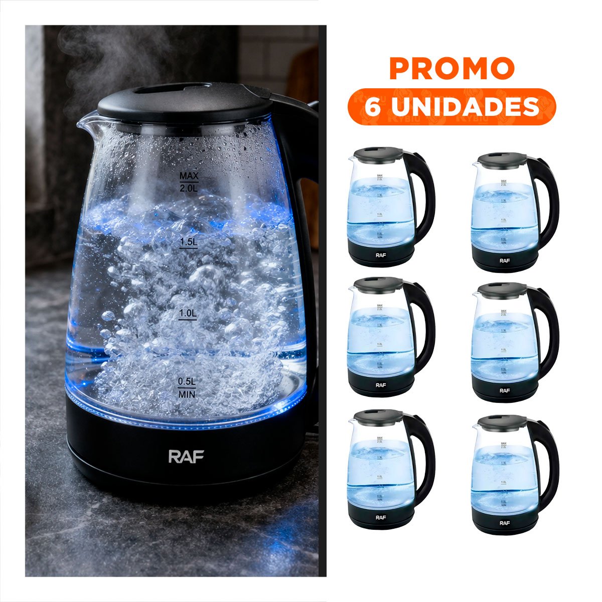 PACK6 EQUIPO 500ML VERDE TURCO DE ACERO INOXIDABLE Y PLASTICO PARA SU CASA - 1
