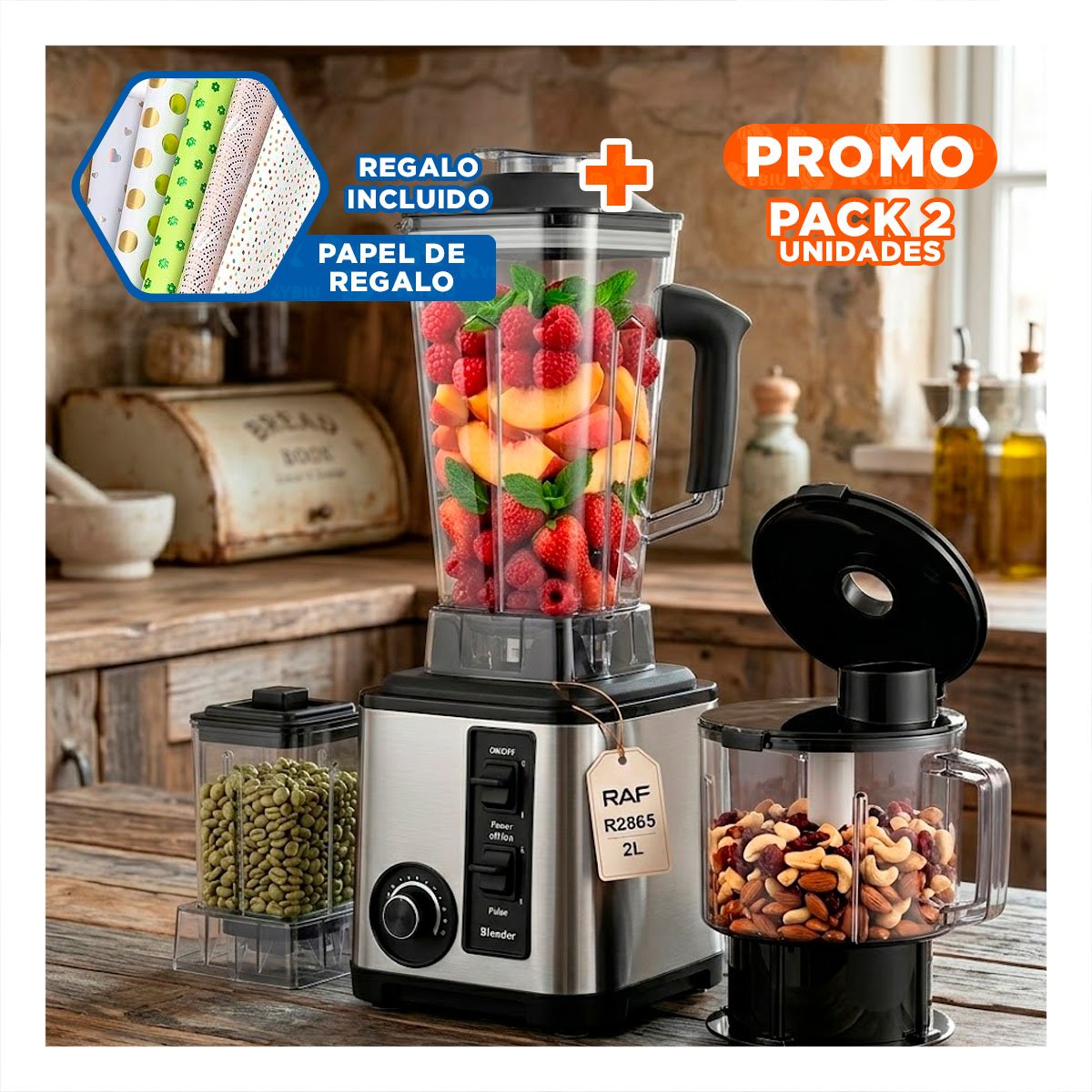 PACK2 EQUIPO DE ACERO INOXIDABLE 500ML TURCO VERDE Y PLASTICO PARA LA GENTE Y+PAPEL REGALO - 1