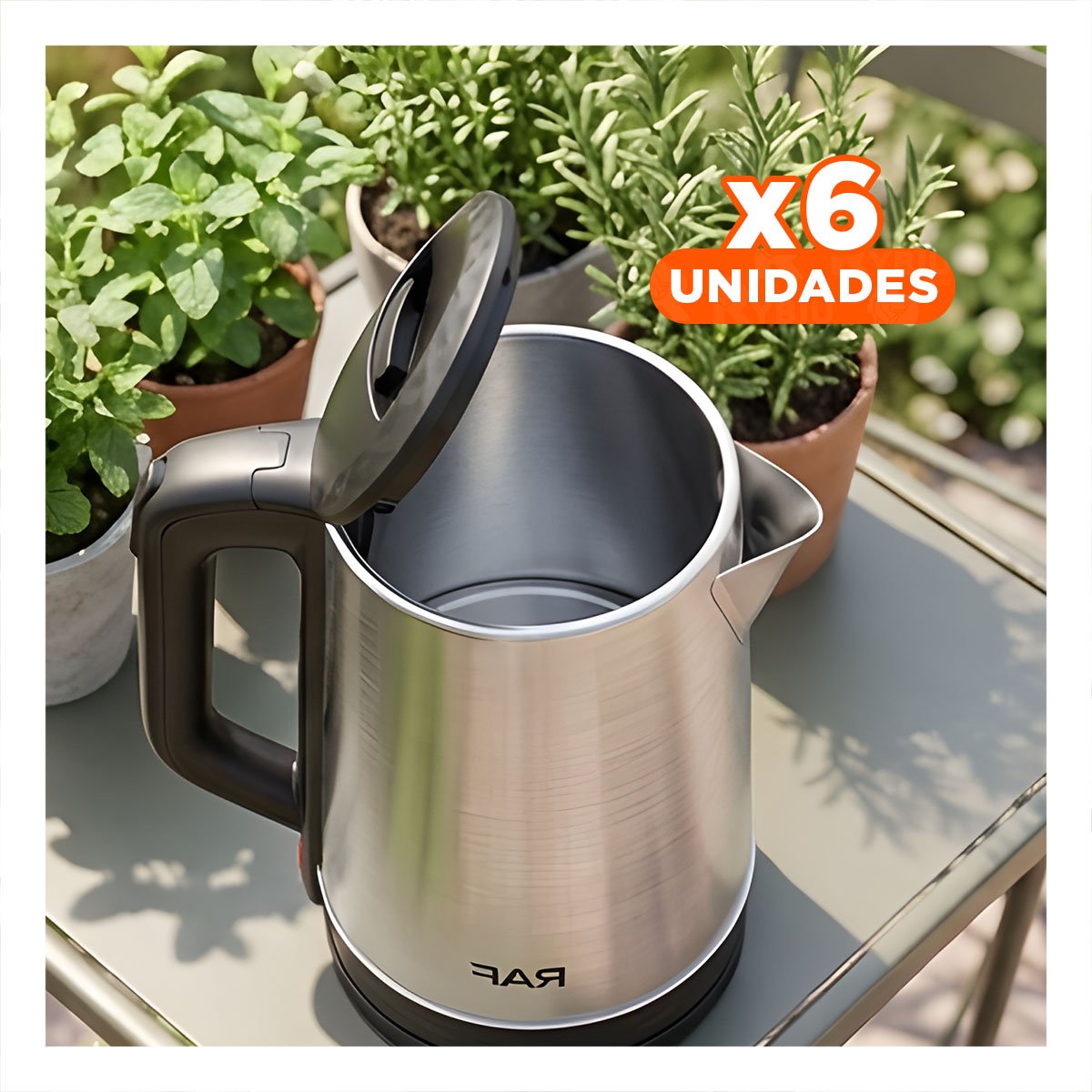 PACK6 MAQUINA PARA CAFE TURCO 500ML DE ACERO INOXIDABLE Y PLASTICO EN VERDE Y+REGALO STICKER - 1