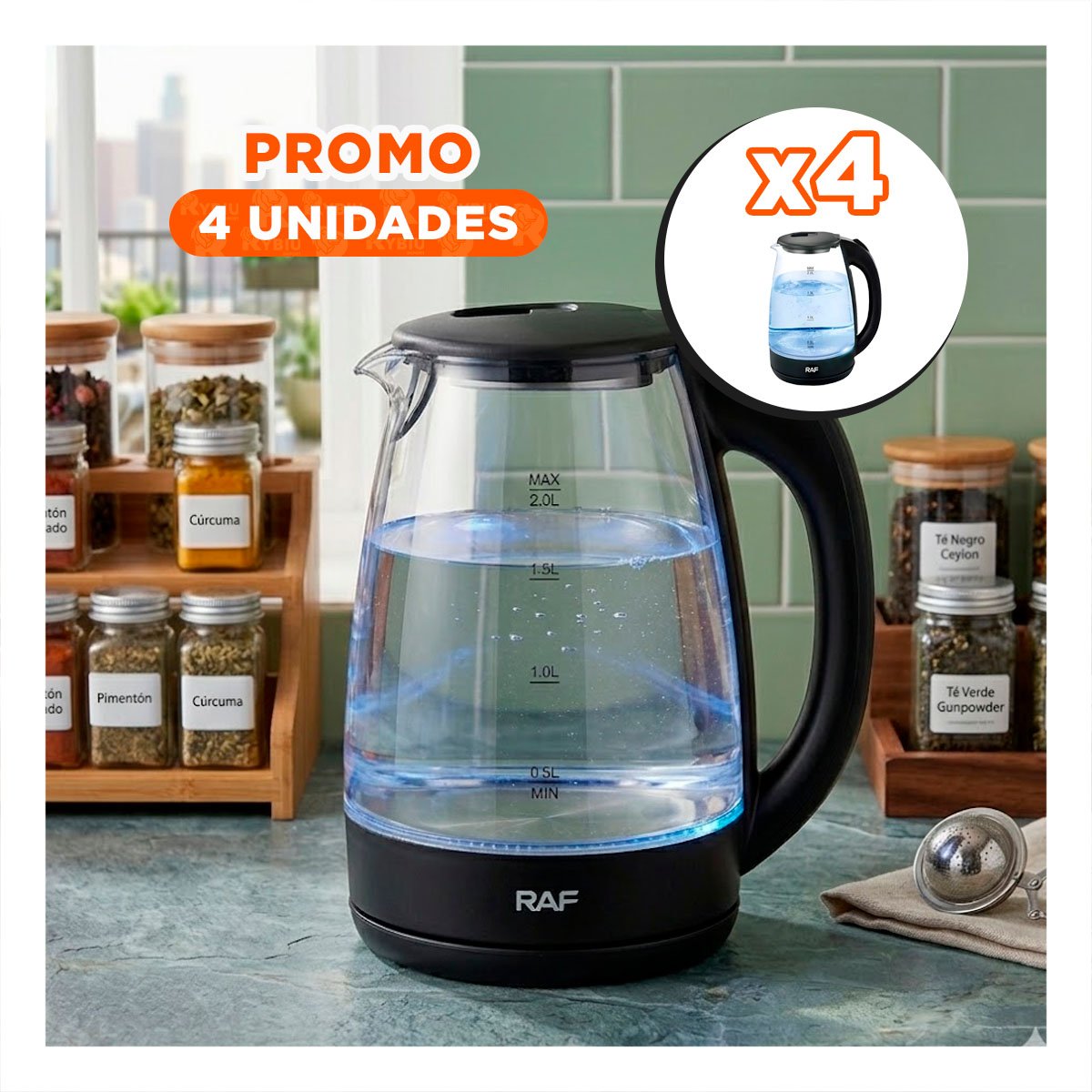 PACK4 MAQUINA VERDE 500ML DE ACERO INOXIDABLE Y PLASTICO TURCO PARA OFICINA - 1