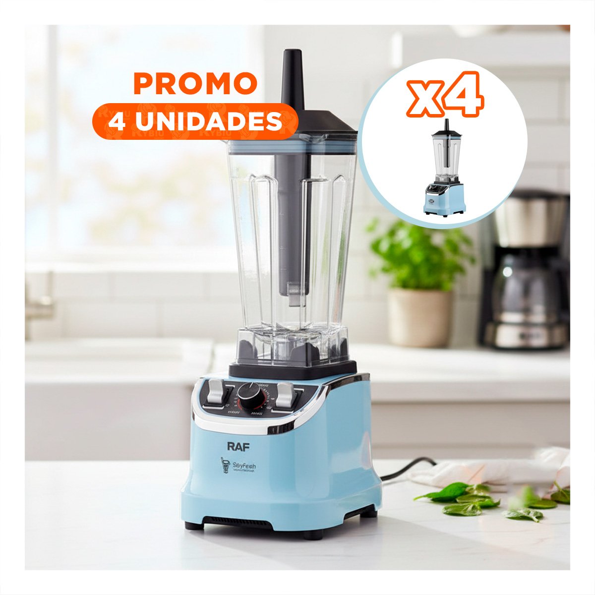 PACK4 MOLINO DE ALIMENTOS 2L ROJO PORTATIL PARA PREPARAR JUGOS DE FRUTAS EN CASA - 1
