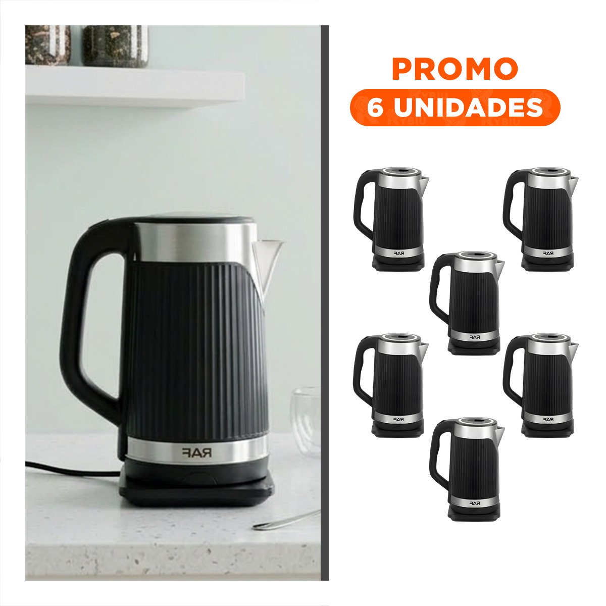 PACK6 EQUIPO 500ML VERDE TURCO DE ACERO INOXIDABLE Y PLASTICO PARA SU CASA - 1