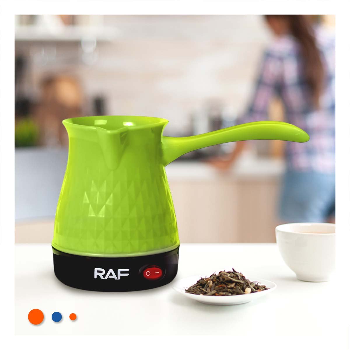 MAQUINA TURCA DE PLASTICO Y ACERO INOXIDABLE 500ML VERDE PARA COMPARTIR Y+LIGAS REGALO - 2