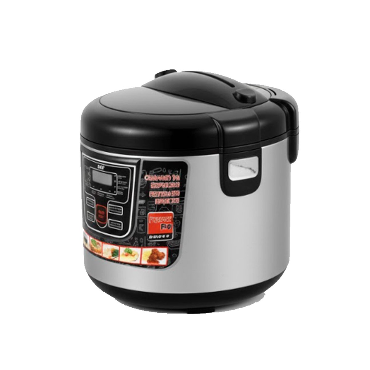 OLLA ELECTRICA 5L CON 12 FUNCIONES DE ALTA CALIDAD COLOR PLOMO Y NEGRO YLIGAS REGALO - 3