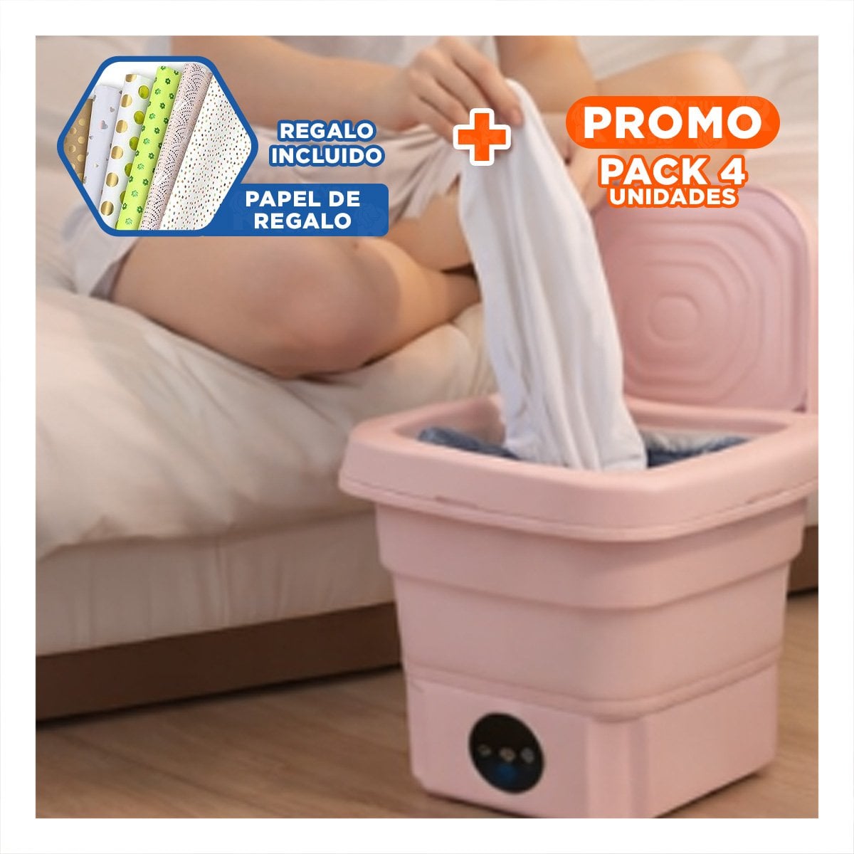 PACK4 APARATO DE ACERO INOXIDABLE 500ML VERDE Y PLASTICO TURCO PARA REGALAR Y+PAPEL REGALO - 1